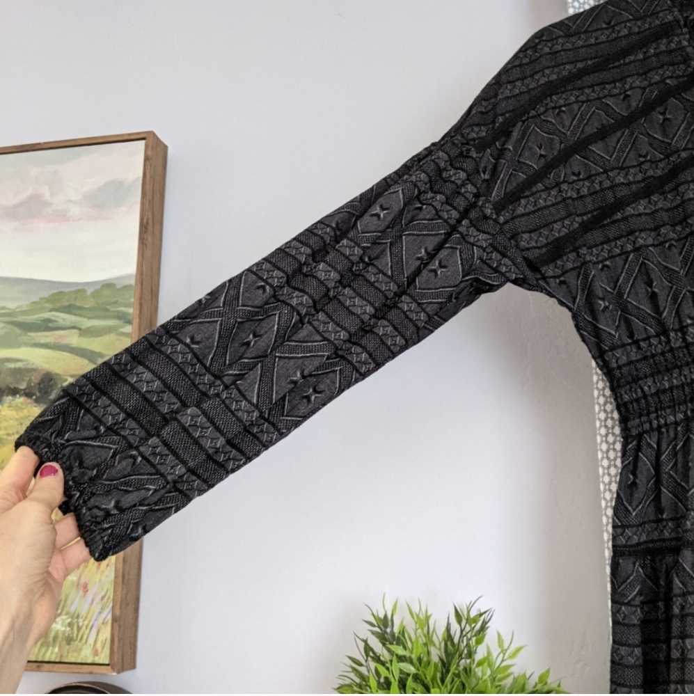 Carly Jean Los Angeles Bohemian / Western / Prairie /  Tiered Maxi Prairie Dress - Picture 7 of 16